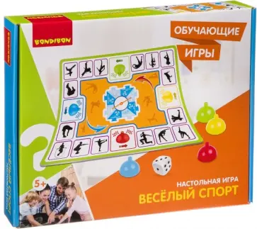 Игра обучающая настольная "Веселый спорт" (ВВ3326) обложка книги