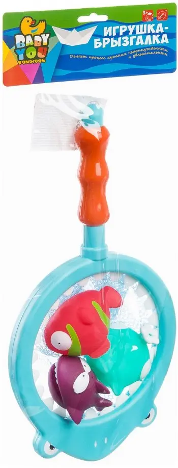 Набор для купания "Сачок-акула и 3 рыбки" (ВВ3130) обложка книги