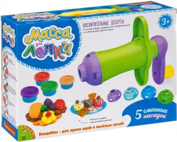 Набор с пресс-машиной и массой для лепки "Восхитительные десерты" (ВВ3310) обложка книги