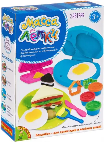 Набор с массой для лепки "Завтрак" (10 предметов) (ВВ3316) обложка книги