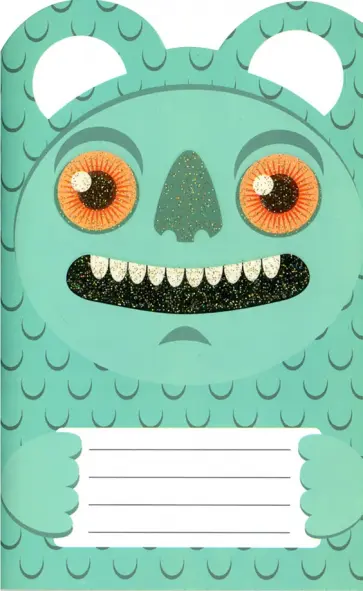 Блокнот "Бирюзовый монстрик" (А6, линейка, 16 листов) обложка книги