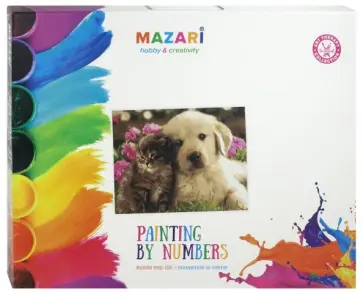 Картина по номерам "КОТЕНОК И ЩЕНОК" (40х50 см) (M-10140) обложка книги