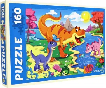Puzzle-160 "ДИНОЗАВРЫ-4" (П160-9866) обложка книги