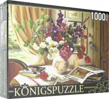 Puzzle-1000 "ЦВЕТОЧНЫЙ НАТЮРМОРТ" (АЛК1000-6504) обложка книги