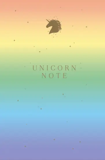Блокнот "Unicorn Note" (А5, нелинованный, 80 листов) обложка книги