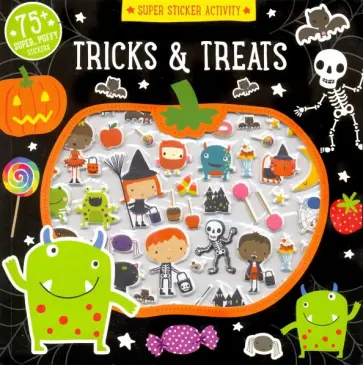 Tricks and Treats Puffy Sticker. Activity book обложка книги