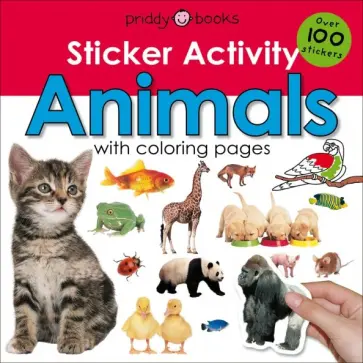 Roger Priddy - Sticker Activity. Animals with colouring pages обложка книги