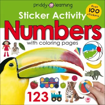 Roger Priddy - Sticker Activity. Numbers with colouring pages обложка книги
