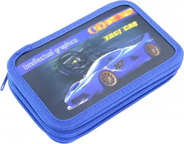 Пенал  2 отделения "СИНЕЕ ГОНОЧНОЕ АВТО" (ПН-2002) обложка книги