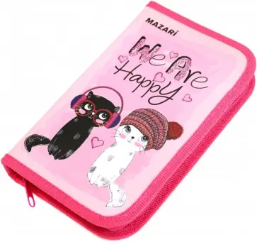 Пенал "Girl Cats" (1 отделение, без наполнения) (M-181) обложка книги