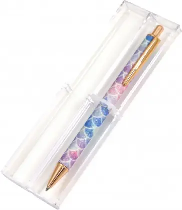 Ручка шариковая автоматическая "IRIDA", синяя, металлический корпус (M-7431-70) обложка книги