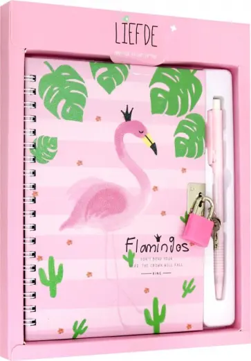 Набор для записи "Flamingos" (блокнот+ручка, в ассортименте) (M-3680) Набор для записи "Flamingos" (блокнот+ручка, в ассортименте) (M-3680) обложка книги