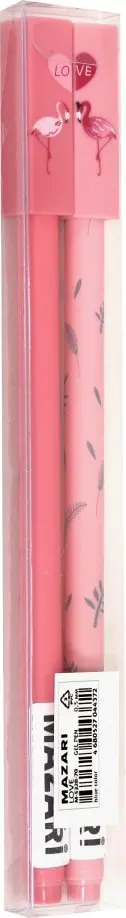 Набор ручек гелевых "PINK LOVE" (2 шт, синяя, черная) (M-5328-70) обложка книги