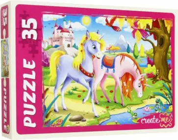 Puzzle-35 "Сказочные единороги" (ПМ35-6786) обложка книги