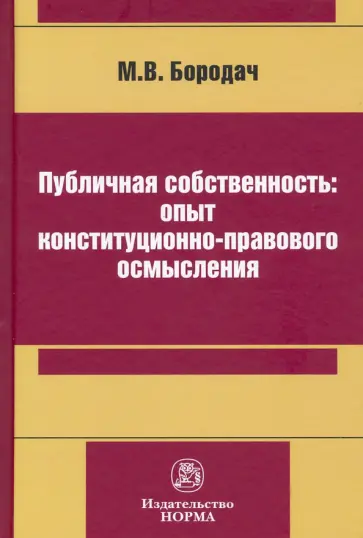 Михаил Бородач - Публичная собственность: опыт конституционно-правового осмысления обложка книги