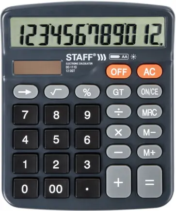 Калькулятор настольный (12 разрядов) (DC-111S (250428) обложка книги