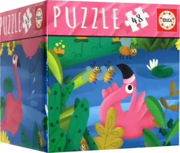 Пазл в мини-боксе "Фламинго" (48 деталей) (18073) обложка книги