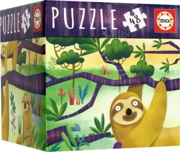 Пазл в мини-боксе "Ленивец" (48 деталей) (18077) обложка книги