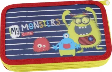 Пенал 2 отделения 3D ОЧАРОВАТЕЛЬНЫЕ МОНСТРИКИ (ПН-2003) обложка книги