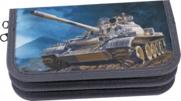 Пенал 2 отделения ТАНК В ПУСТЫНЕ ткань (ПН-2040) обложка книги