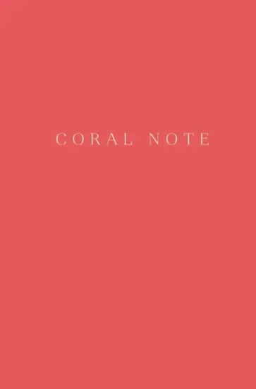 Coral Note. Блокнот с коралловыми страницами обложка книги