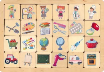 Игра развивающая деревянная "Профессии" (00748) обложка книги