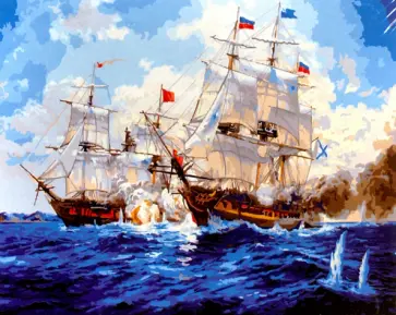 Раскраска по номерам "Корабли" (40х50 см) (S-756) Раскраска по номерам "Корабли" (40х50 см) (S-756) обложка книги