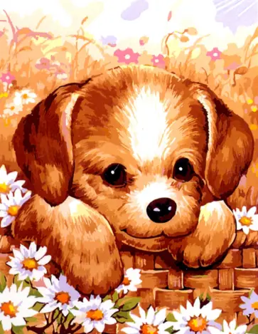 Раскраска по номерам СОБАЧКА 30*40см (S 3756) Раскраска по номерам СОБАЧКА 30*40см (S 3756) обложка книги