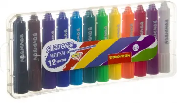 Набор мелков для рисования, 12 цветов (ВВ3464) обложка книги