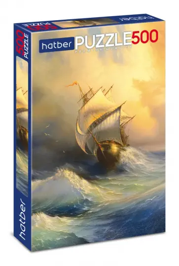 Puzzle-500 "Парусник на волнах" (500ПЗ2_18448) обложка книги