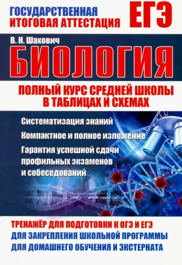 Биология. Полный курс средней школы в таблицах и схемах Биология. Полный курс средней школы в таблицах и схемах обложка книги