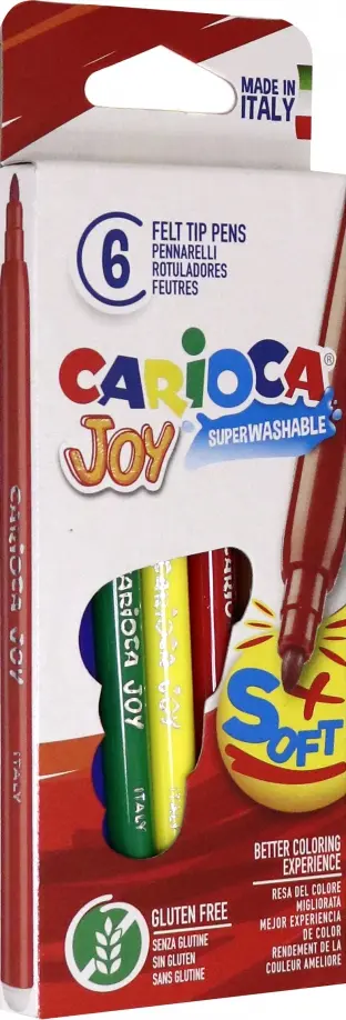 Фломастеры "Carioca Joy", 6 цветов (40613/6) Фломастеры "Carioca Joy", 6 цветов (40613/6) обложка книги
