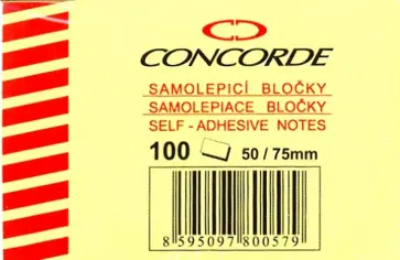 Бумага для заметок 100 листов, 50х75 мм, желтая, 1001 (30200) обложка книги