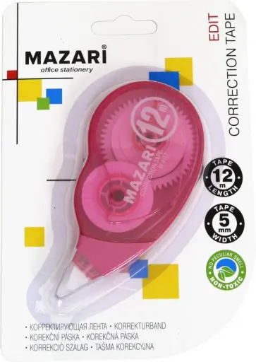 Роллер-корректор 5 мм х 12 м, ассорти (M-4112) обложка книги