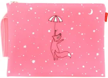 Папка Веселый Лис, на молнии, силиконовая, А5+ обложка книги