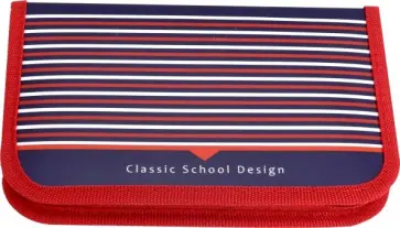 Пенал 1 отделение с откидной планкой "КОНТРАСТНЫЕ ПОЛОСЫ" (ПН-1846) обложка книги