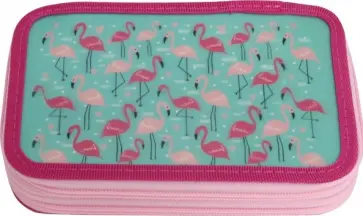 Пенал 2 отделения РОЗОВЫЕ ФЛАМИНГО-1 (ПН-2009) обложка книги