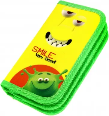 Пенал 2 отделения "СМАЙЛЫ-МОНСТРЫ" ткань (ПН-5936) обложка книги