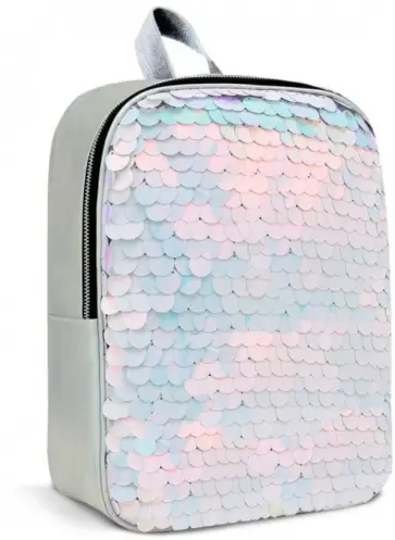Рюкзак (серебряный, с крупными пайетками) (48826) обложка книги