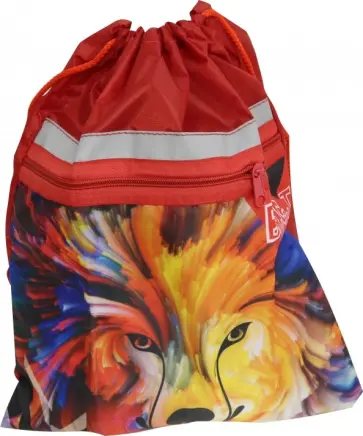 Мешок для обуви с карманом и светоотражателем "ВОЛК" (МО-2064) обложка книги