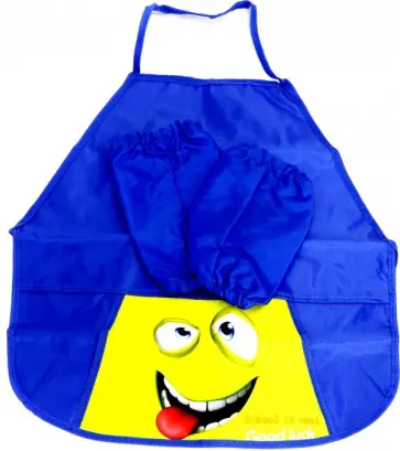 Фартук с 1 карманом "ЖЕЛТЫЙ СМАЙЛ" с нарукавниками (ФН-0912) обложка книги