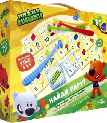 МиМиМишки. Настольная игра 4 в 1 "Найди пару" (04879) обложка книги