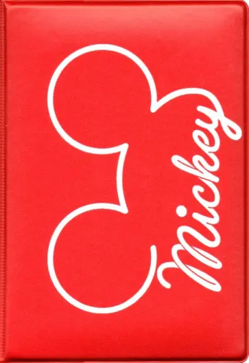 Обложка на паспорт "Микки Маус" (красная) обложка книги