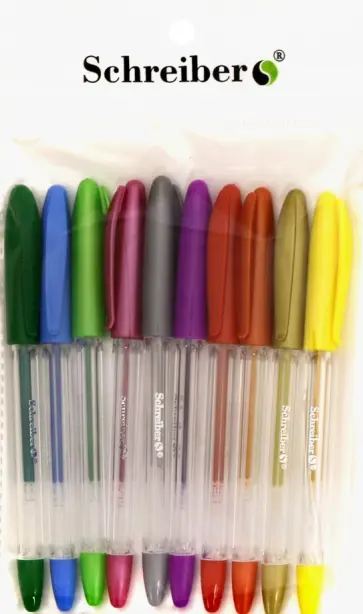 Набор ручек гелевых с блесками (10 штук) (S 2404-10) Набор ручек гелевых с блесками (10 штук) (S 2404-10) обложка книги