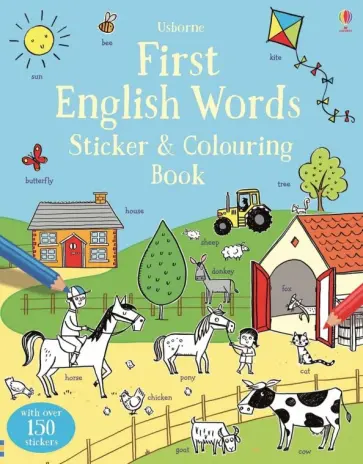 Kirsteen Robson - First English Words Sticker & Colouring Book Kirsteen Robson - First English Words Sticker & Colouring Book обложка книги