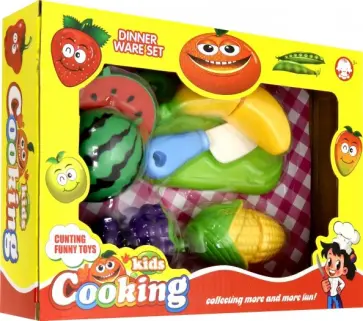 Набор пластиковых фруктов и овощей (в коробке) (3780) обложка книги