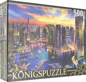 Puzzle-500 "Ночные огни Дубая" (ХК500-6318) обложка книги