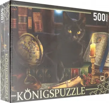 Puzzle-500 "Кот и свеча" (ХК500-6306) обложка книги