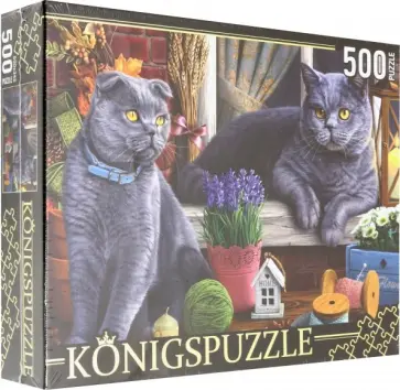 Puzzle-500 "Британские коты" (ХК500-6307) обложка книги