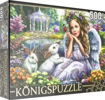 Puzzle-500 "Ангелочек и кролики" (ХК500-6309) обложка книги